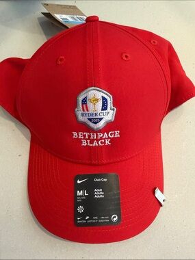 Nike Red Ryder Cup Bethpage Black Embroidered Golf Cap